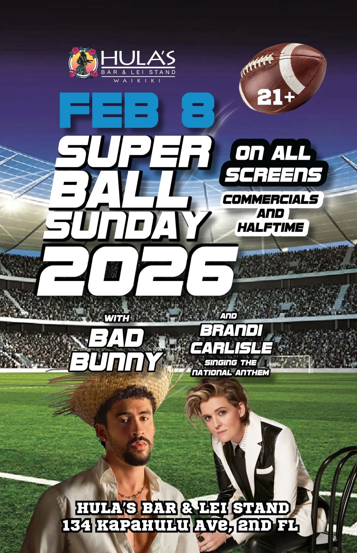 Super Ball Sunday at Hula's